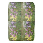 ビューティフルパープルアイリス花フローラ写真 バスマット (正面縦)