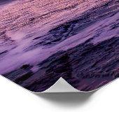 ビューティフルパープルオレンジスカイと海 ポスター (角)