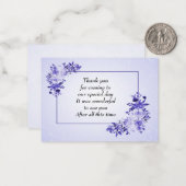 ビューティフルパープルサンキューカード ノートカード (正面/裏面インサイチュ)