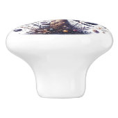 ビューティフルパープルトースツール〔占星術の〕十二宮図背景 セラミックノブ (側面)