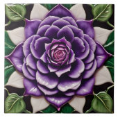 ビューティフルパープルバラトレンディーコレクション タイル (正面)