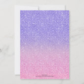 ビューティフルパープルピンクグリッター グラデーション 招待状 (裏面)