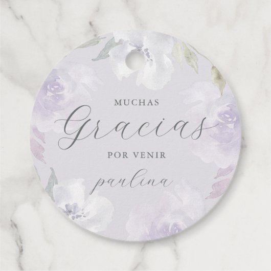 ビューティフルパープルフローラクインセアニラグラシアス名 フェイバータグ (裏面)