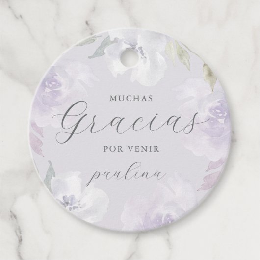 ビューティフルパープルフローラクインセアニラグラシアス名 フェイバータグ (正面)