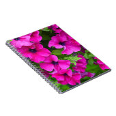 ビューティフルパープルペチュニアプリント ノートブック (右側)