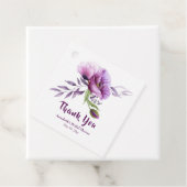 ビューティフルパープルポピーブライダルシャワー フェイバータグ (インサイチュ)