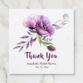ビューティフルパープルポピーブライダルシャワー フェイバータグ (裏面)
