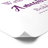 ビューティフルパープルポピーブライダルシャワー ポスター (角)