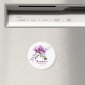 ビューティフルパープルポピーブライダルシャワー マグネット (インサイチュ (食洗機))