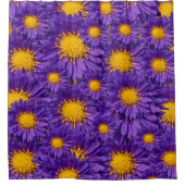 ビューティフルパープルミカエルマスデイジー シャワーカーテン (正面)