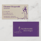 ビューティフルパープルラグジュアリーファッション 名刺 (正面/裏面)