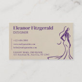 ビューティフルパープルラグジュアリーファッション 名刺 (正面)