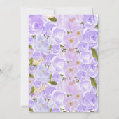 ビューティフルパープルラベンダーバプテスマ招待状 招待状 (裏面)