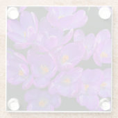 ビューティフルパープル春クロセスフローラ ガラスコースター (裏面)