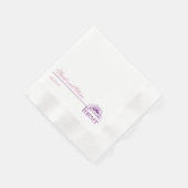 ビューティフルパープル結婚ズフローラ 縁ありカクテルナプキン (角)