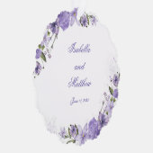 ビューティフルパープル結婚フローラ オーナメントカード (右)