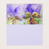 ビューティフルパープル絵画ヴィオラのラブ誕生日カード (内部フラット)