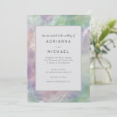 ビューティフルパール虹色結婚式招待状 招待状 (スタンド正面)