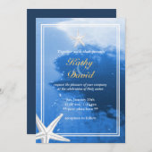 ビューティフルヒトデビーチテーマ結婚式招待状 招待状 (正面/裏面)