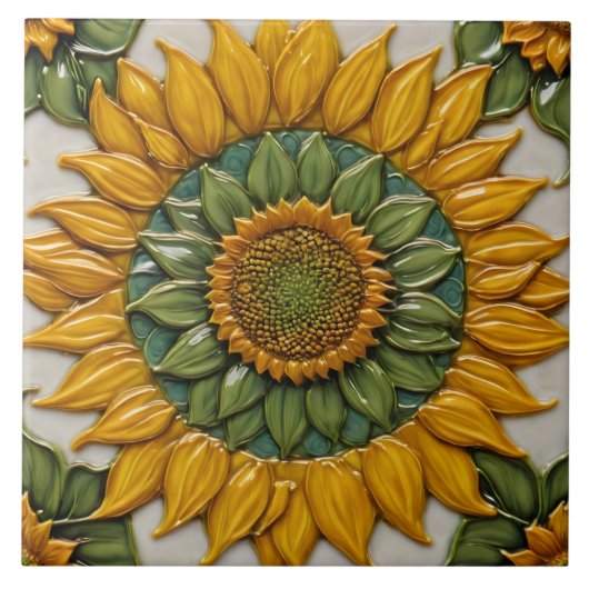 ビューティフルヒマワラコレクション人気がある タイル (正面)