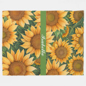 ビューティフルヒマワリモダンコレクション フリースブランケット (正面(横))