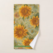 ビューティフルヒマワリ人気があるコレクション バスタオルセット (ハンドタオル)