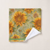 ビューティフルヒマワリ人気があるコレクション バスタオルセット (ウォッシュタオル)