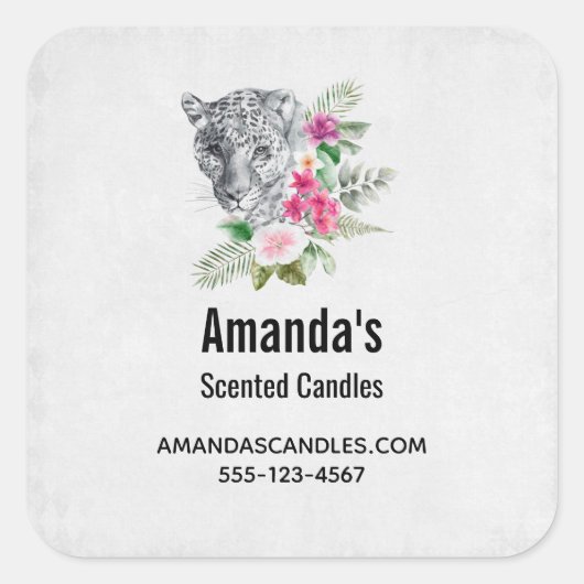 ビューティフルヒョウ頭ポートレート事業 スクエアシール (正面)