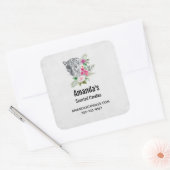 ビューティフルヒョウ頭ポートレート事業 スクエアシール (封筒)