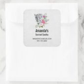 ビューティフルヒョウ頭ポートレート事業 スクエアシール (バッグ)