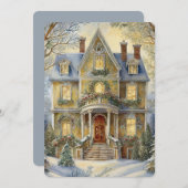 ビューティフルビクトリアンホリデーパーティー招待状 招待状 (正面/裏面)