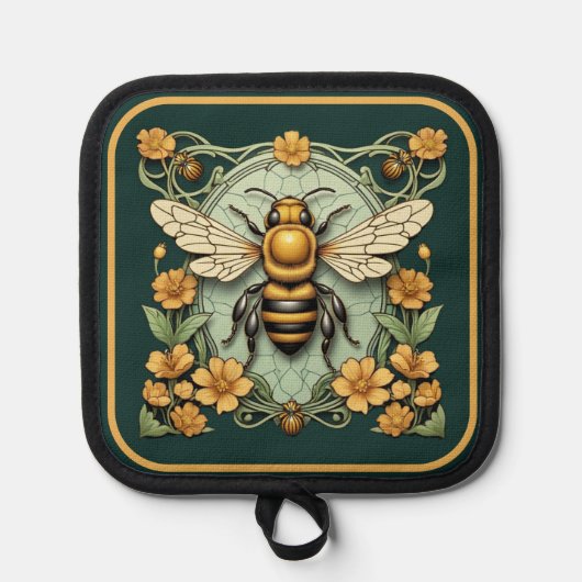 ビューティフルビーアールヌーボースタイル 鍋敷き (正面)