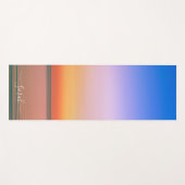 ビューティフルビーチシーサンセット名前をカスタムする ヨガマット (正面(横))