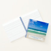 ビューティフルビーチハウスゲパーソナライズされたスト ノートブック (内部)