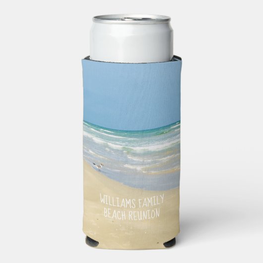 ビューティフルビーチファミリー懇親会サマーバケーション スリム缶クーラー (Seltzer正面)