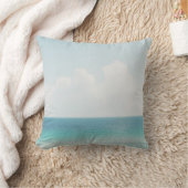 ビューティフルビーチ写カッコいい真ブルー海スカイ クッション (ブランケット)