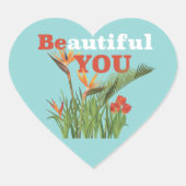 ビューティフルビーユーオレンジフローラシーフオームグリーン ハートシール (正面)