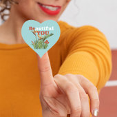 ビューティフルビーユーオレンジフローラシーフオームグリーン ハートシール