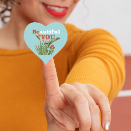 ビューティフルビーユーオレンジフローラシーフオームグリーン ハートシール