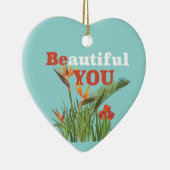 ビューティフルビーユーモノグラムオレンジガーデンフローラ セラミックオーナメント (右)