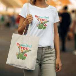 ビューティフルビーユーモノグラムオレンジガーデンフローラ トートバッグ