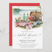 ビューティフルピクニックレイクフォレストフルーツブライダルシャワー 招待状 (正面/裏面)