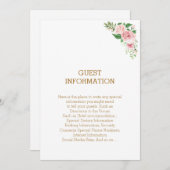 ビューティフルピンクエレガントフローラボ結婚ホ 招待状 (正面/裏面)