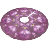 ビューティフルピンクオーナメントグリッター ブラッシュドポリエステルツリースカート (アングル)