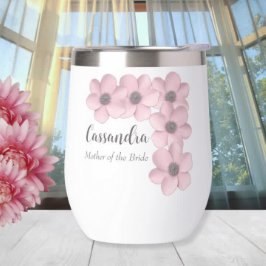 ビューティフルピンクグレーポピーフローラブライダルパーティ