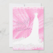 ビューティフルピンクサテン宗教ブライダルシャワー 招待状 (正面)
