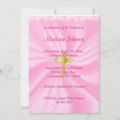 ビューティフルピンクサテン宗教ブライダルシャワー 招待状 (裏面)