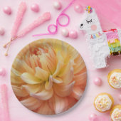 ビューティフルピンクダリアフローラ ペーパープレート (パーティー)