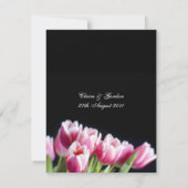 ビューティフルピンクチューリップス結婚式招待状 招待状 (裏面)