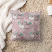 ビューティフルピンクパンプキンパッチグリッター秋 クッション (ブランケット)